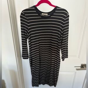 Marine Layer Striped Black and White Shirt Dress